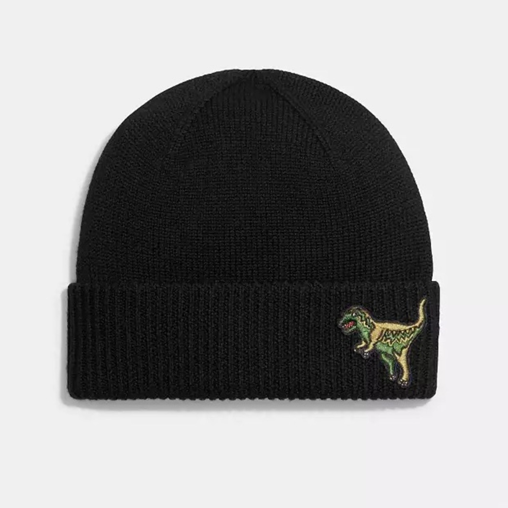 COACH
Tyrannosaurus Rex Patch Beanie